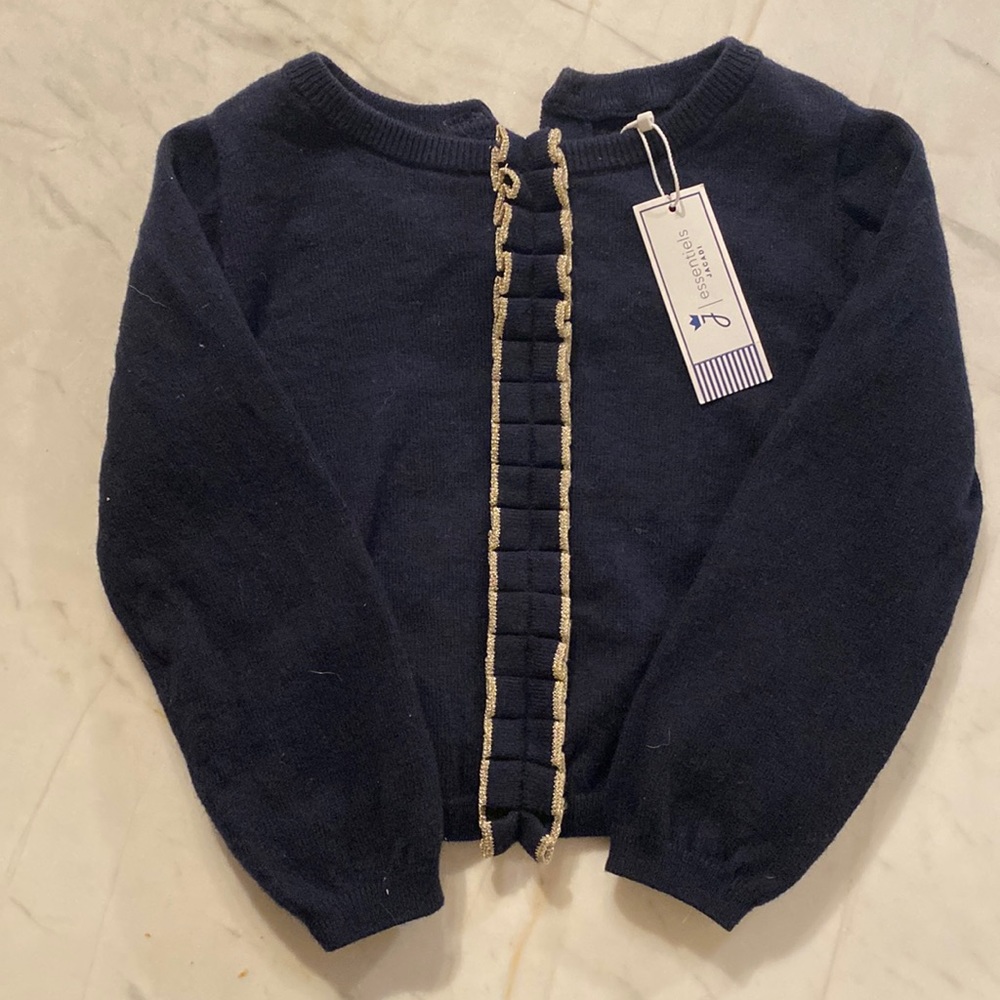 Beautiful Jacadi Sweater with Ruffle down center